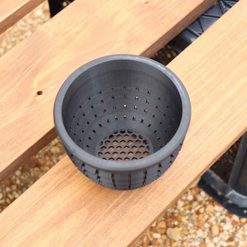 3Dプリント鉢　4号(13.5×10)　まとめ買い可　プラ鉢　アガベ　通気性　植木鉢　