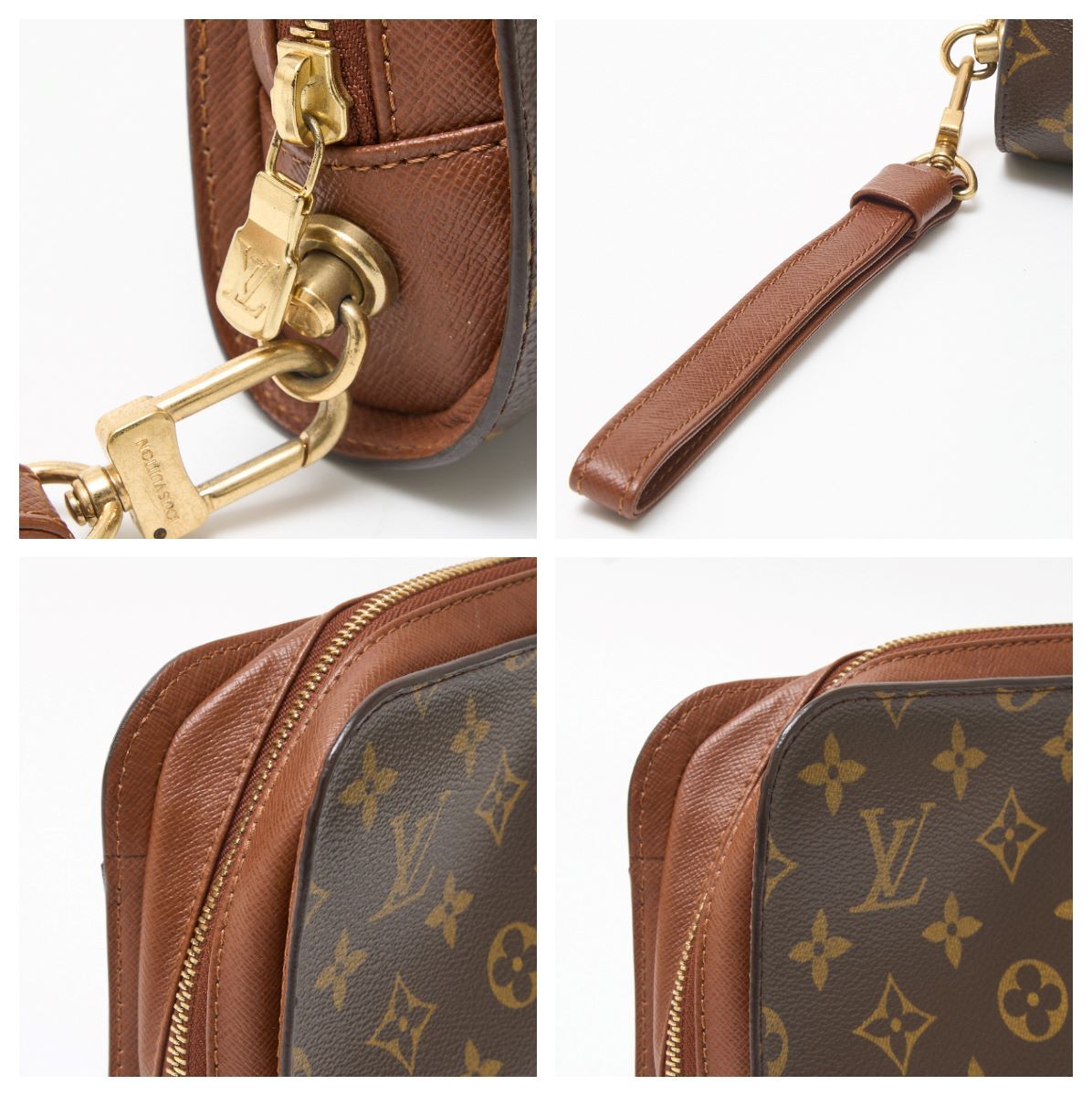 LOUIS VUITTON ルイヴィトン オルセー M51790 ハンド クラッチ セカンドバッグ モノグラム・キャンバス×レザー ブラウン×ゴールド金具_画像9