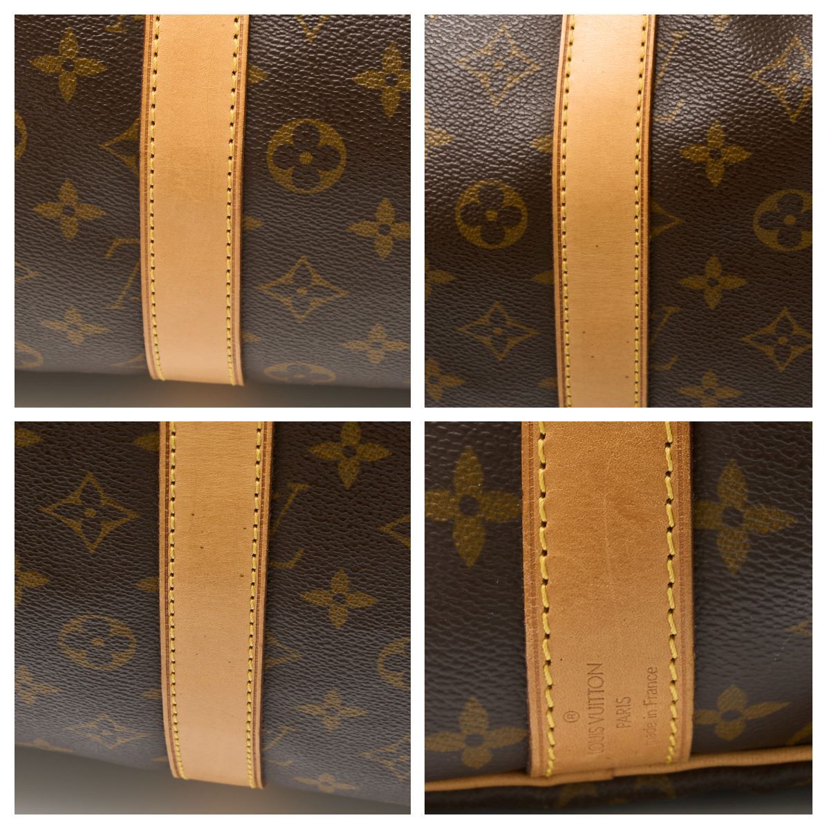 LOUIS VUITTON ルイヴィトン キーポル・バンドリエール 55 M41414 ボストンバッグ 旅行鞄 モノグラム・キャンバス×レザー ブラウン_画像9