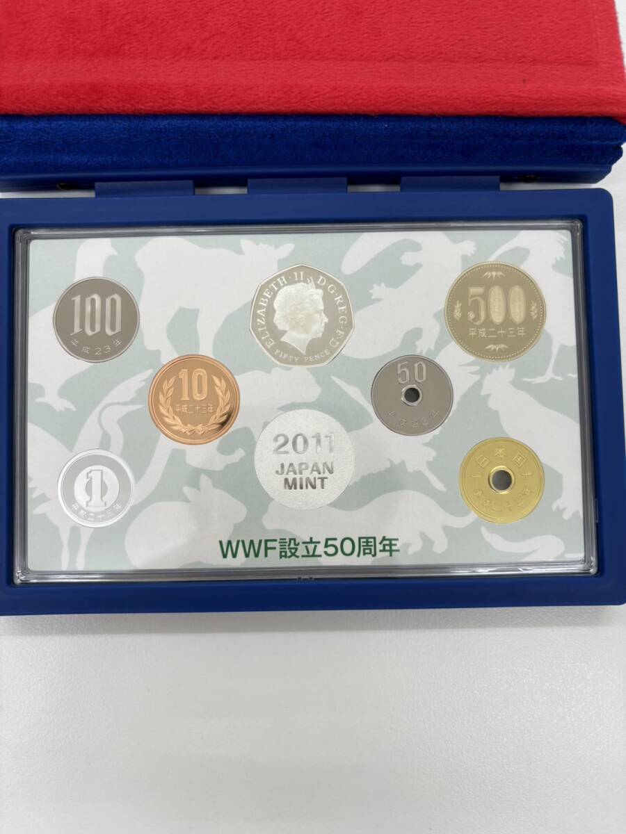保管品 WWF設立50周年 日本・イギリス 2011 プルーフ貨幣セット 銀貨入り コレクション K1774の画像5