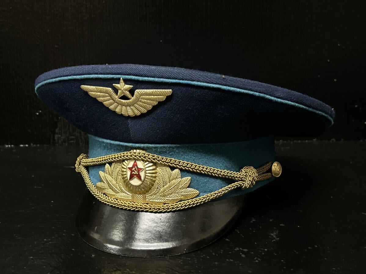 sobieto Air Force uniform top and bottom system cap set .. shoulder boards military uniform army so ream Russia discharge goods empty .. high grade lieutenant pare-do high grade lieutenant medal . equipment top and bottom set 