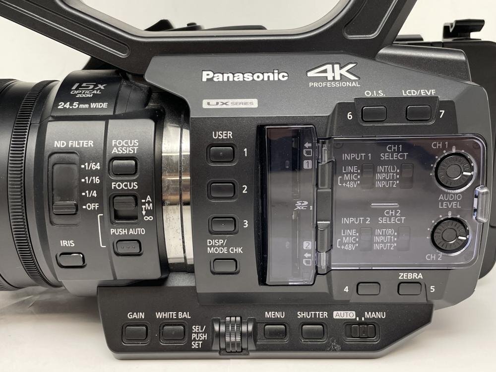 1166【動作確認済】 Panasonic AG-UX90 1型4K 業務用 ビデオカメラ ブラック /100の画像7