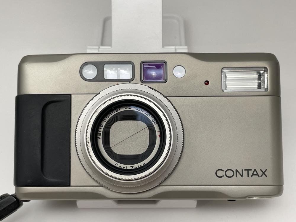 K239【動作確認済】 CONTAX コンタックス TVS Ⅱ コンパクト フィルムカメラ グレー_画像2