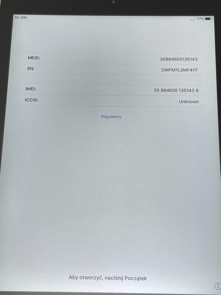 950【動作確認済・制限○ 白ロム】 iPad Air 16GB au スペースグレイの画像4