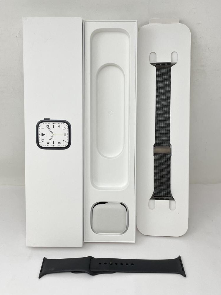 K95【美品】 Apple Watch Series7 GPS + Cellular 45mm スペースブラックチタニウムケース ミラネーゼループの画像1