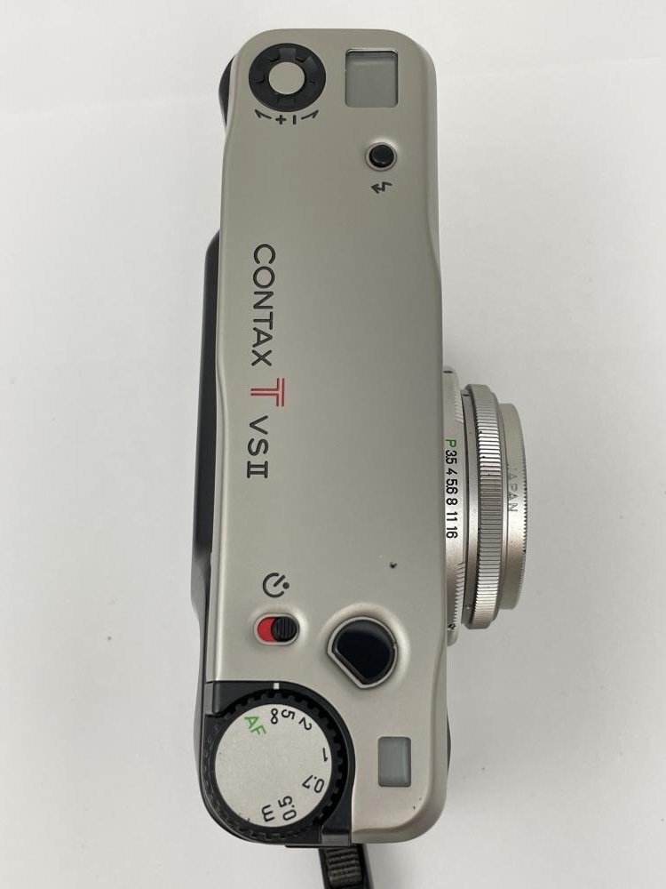 K239【動作確認済】 CONTAX コンタックス TVS Ⅱ コンパクト フィルムカメラ グレー_画像4