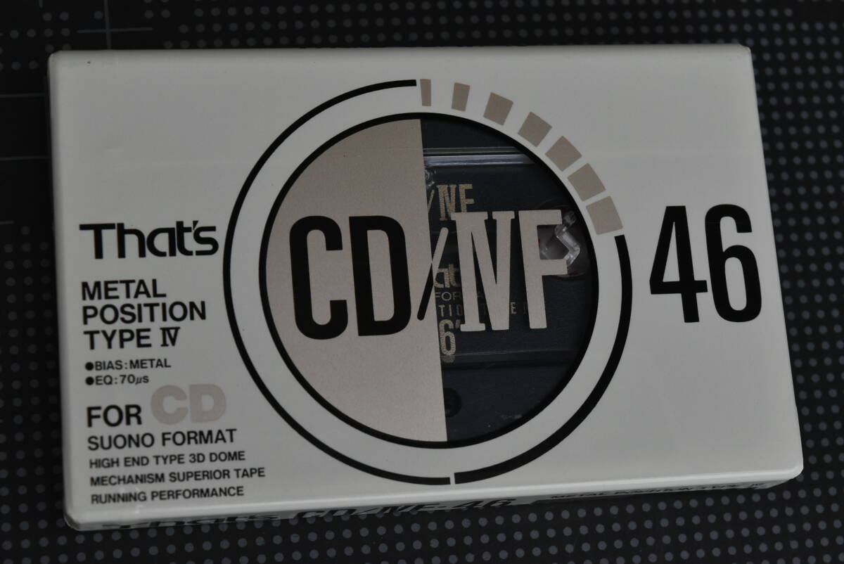 カセットテープ【That’s : ゛Ｈ２70 (ハイポジ)・CD/ⅣF 46 (メタル) ” 】ハイポジ&メタルテープ 合計２巻 （未使用・未開封）の画像3