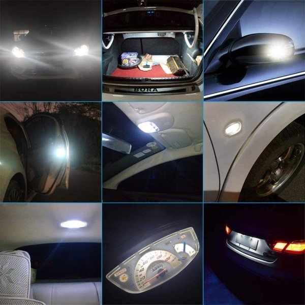 カー用品 ソケット T１０ 車LED カー ポジション ライセンスランプ w5W 6000K 12V ホワイト 白 ２個セット 即納の画像7