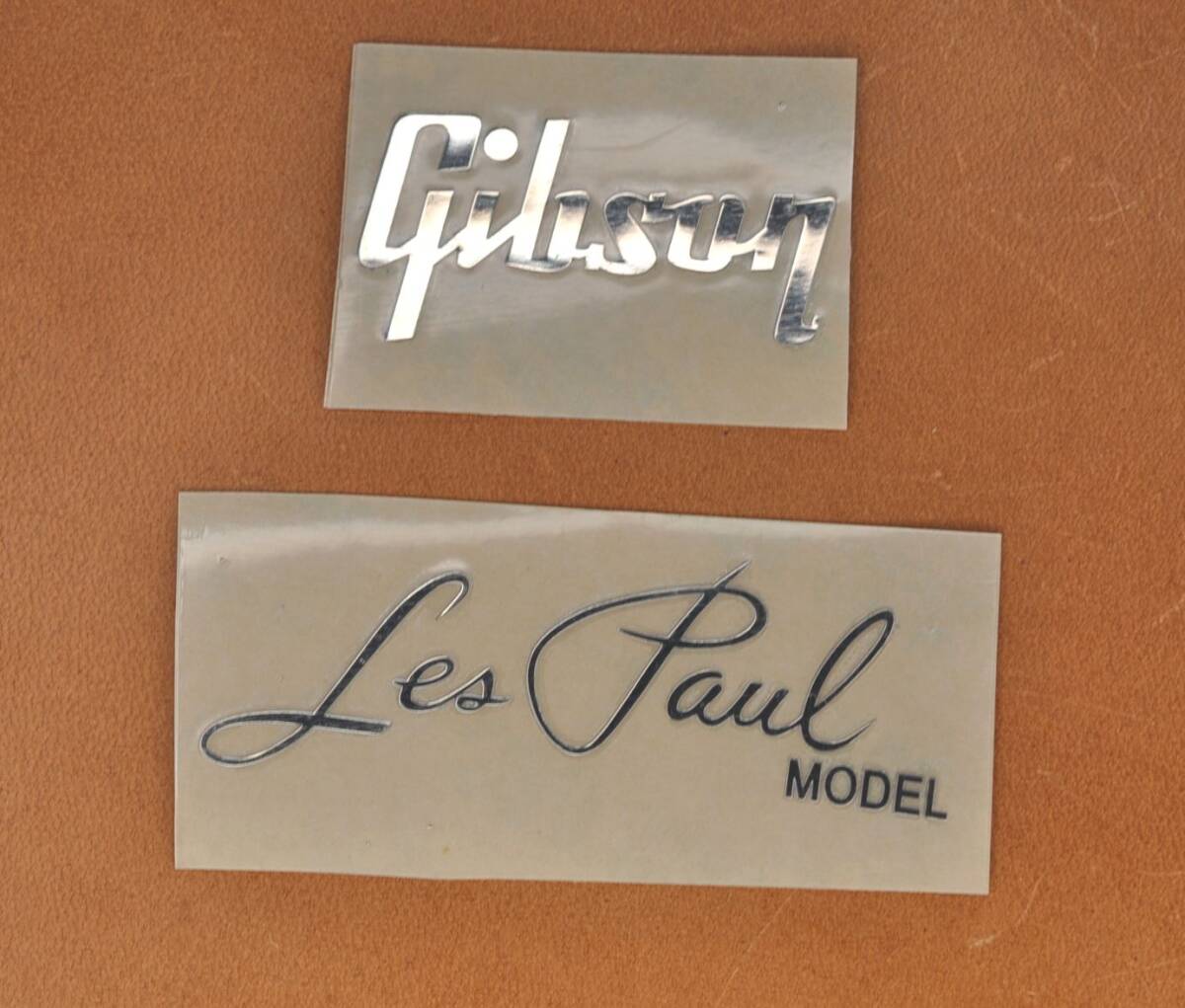 *Gibson Logo & Les Paul MODEL silver metallic ru наклейка-логотип *