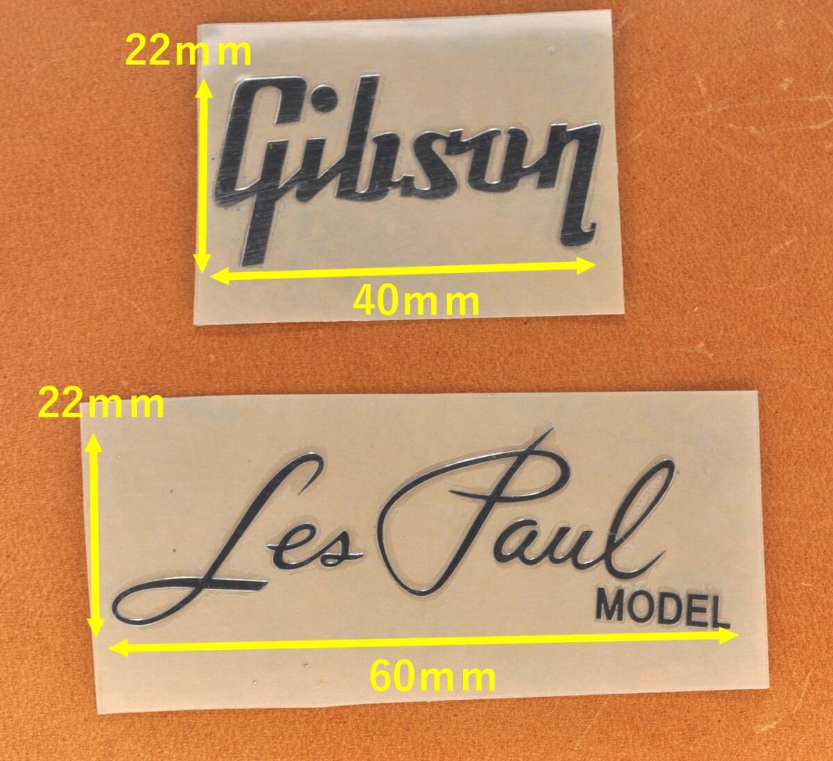*Gibson Logo & Les Paul MODEL silver metallic ru наклейка-логотип *