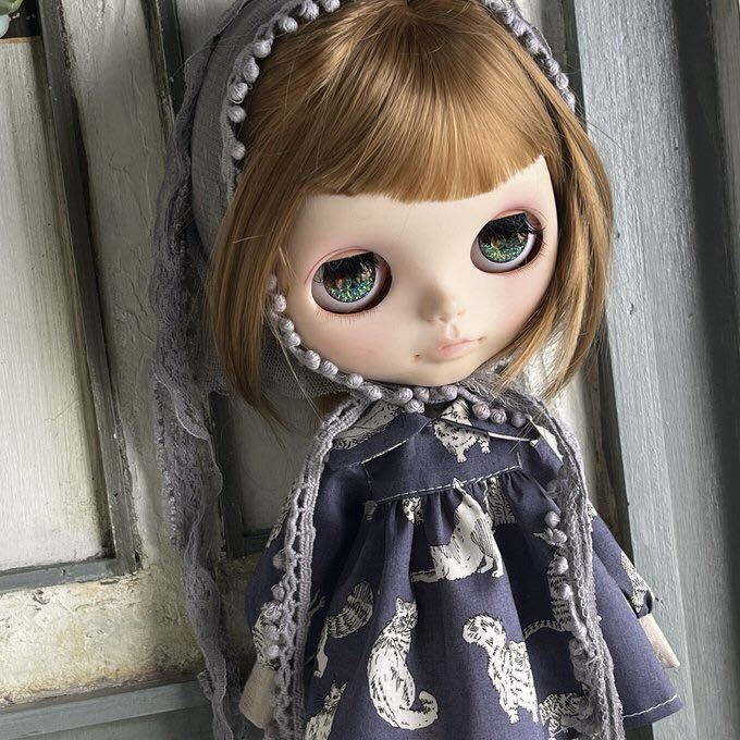 1205 ブライスさんのお洋服 アウトフィット 洋服 Blythe ブライス サイズ outfit リカちゃん　22センチドール ねこ_画像2