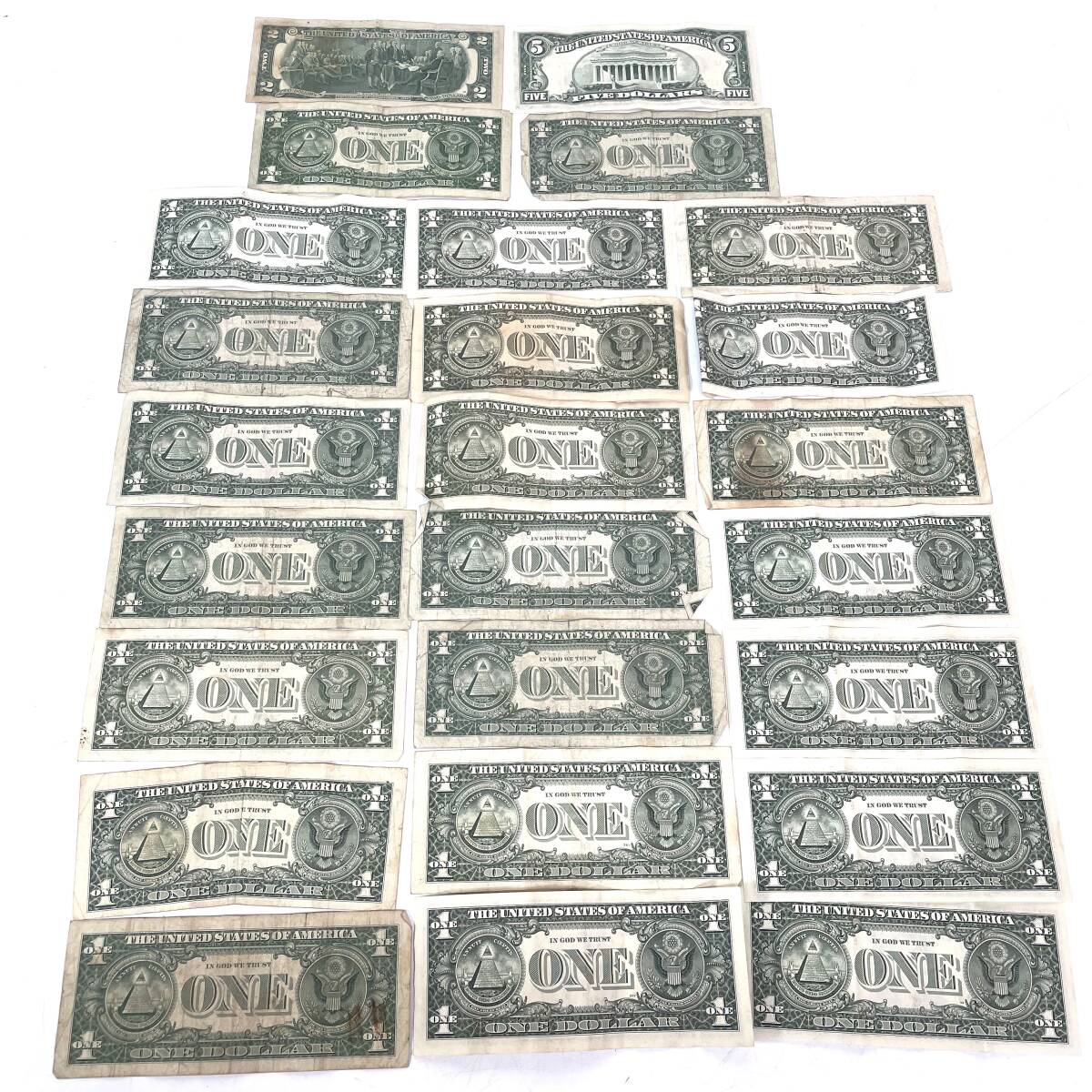 USA　アメリカドル紙幣　５ドル　2ドル×1　１ドル×23 【30ドル】送/一律250円_画像2