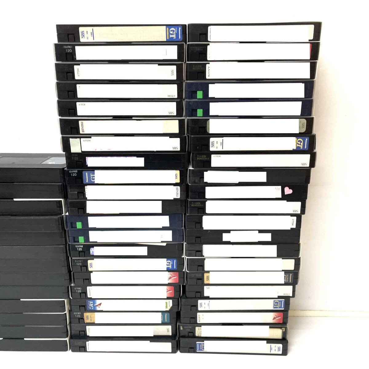 大量 まとめ売り 約70本 内）爪有り 未使用4本　使用済み ビデオテープ VHS　ジャンク_画像4