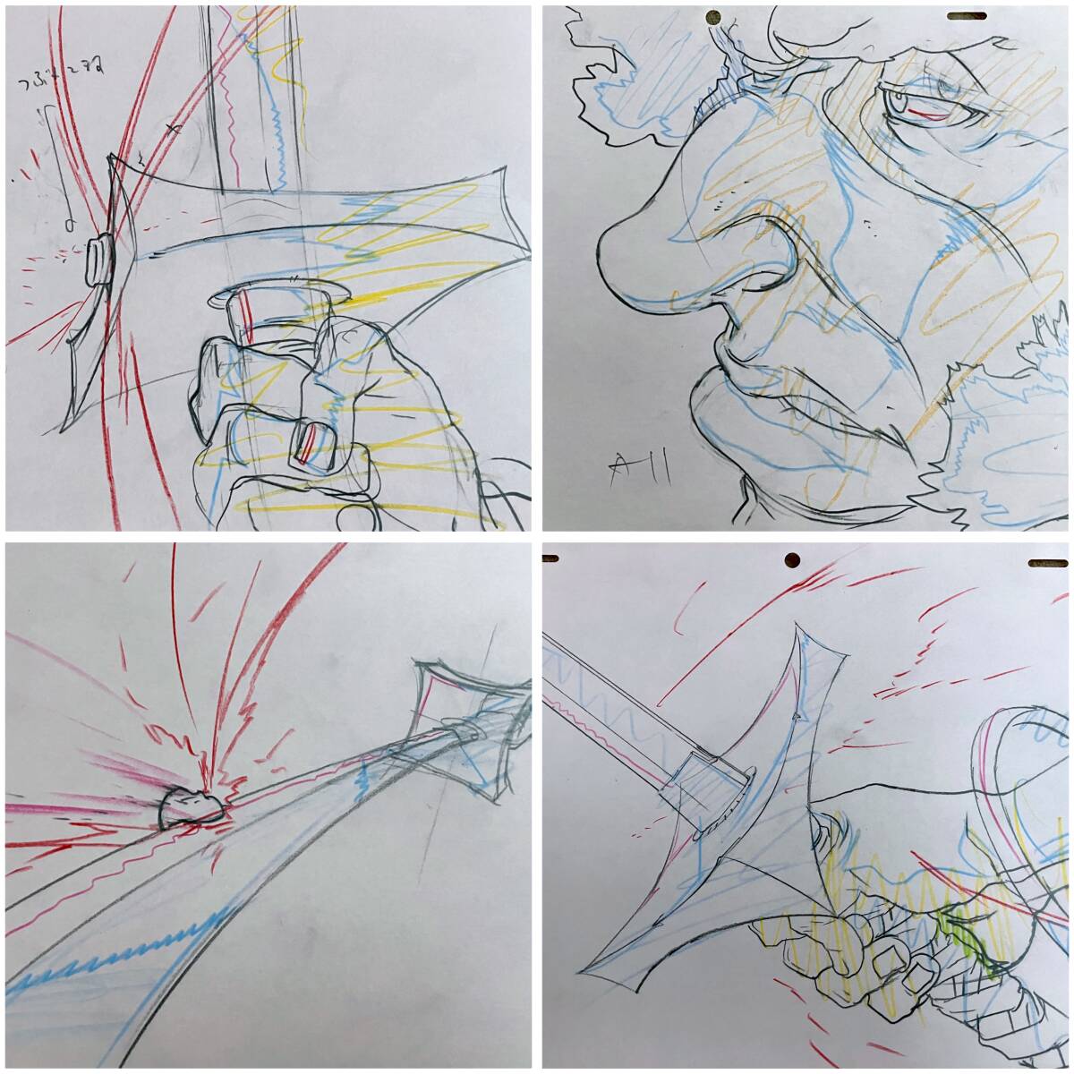 アフロサムライ 原画 41枚セット ／genga [セル画 Cel]の画像1