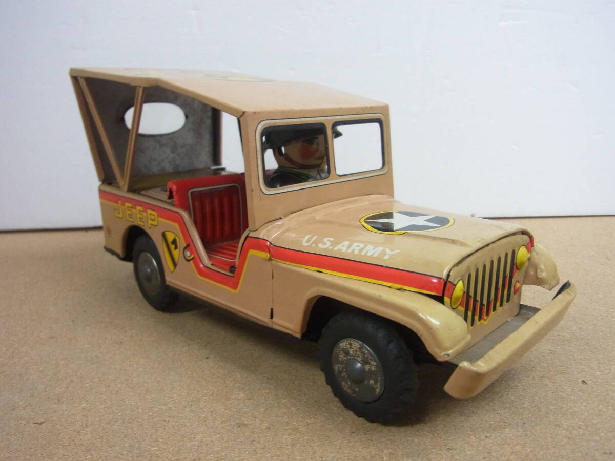 【超特価】 U.S.ARMY ジープ☆アメリカ軍 ブリキ JEEP ウサギヤ 未使用?◎ ミリタリー レトロ 玩具 軍警察 ポリス 自動車