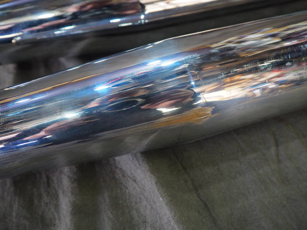 ハーレーダビッドソン モーターステージ製 スーパーブラス スリップオン マフラー クロームの画像3