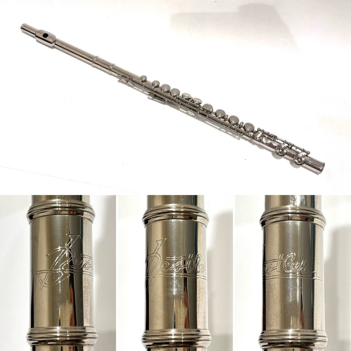 DRM-GI-001★１円～中古品/現状品/動作未確認【Bestler ベスラー】 フルート ハードケース付き flute シルバー色 管楽器 楽器 カルチャーの画像2