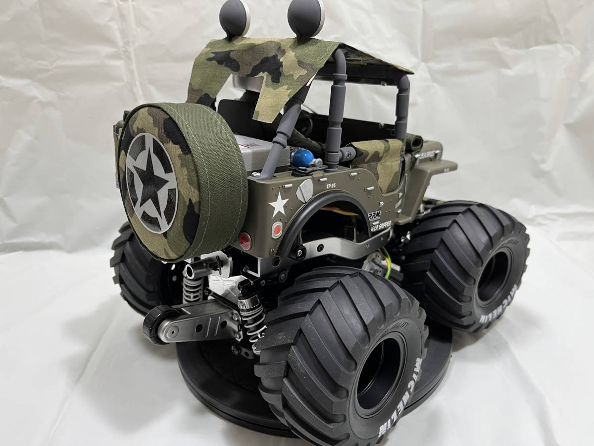 タミヤ　ワイルドウィリー２　WR-02　ミリタリー　ワイルドウイリー2　WILD WILLY2　迷彩　軍用車 米軍 US ARMY GF-01 デジカモ グリーン_画像3