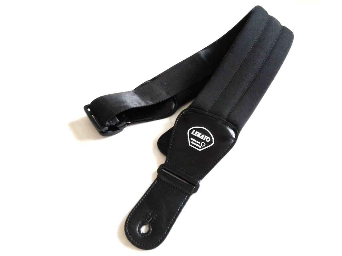  operation excellent *LEKATO guitar base strap thick cushion * shoulder length approximately 114~145cm width 7.6cm pick holder attaching * shoulder to charge . reduction 