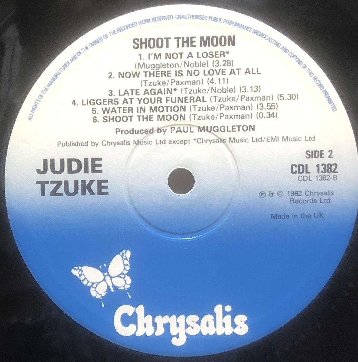 UKフォーク女性シンガー UKオリジナル盤 Judie Tzuke / Shoot The Moonの画像4