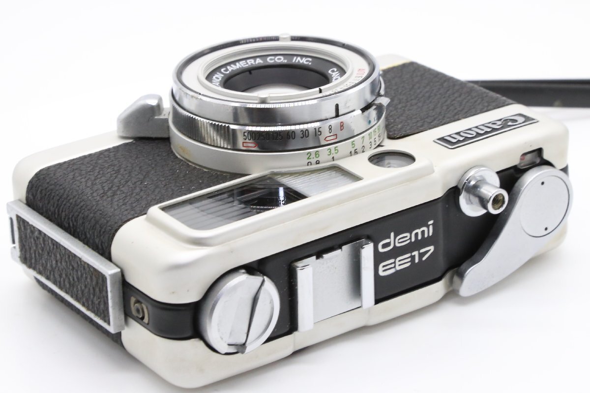 良品 Canon demi ee17 ハーフフレイム レンジファインダー コンパクトフィルムカメラ SH 30mm f1.7 広角 プライムレンズ 244562_画像6