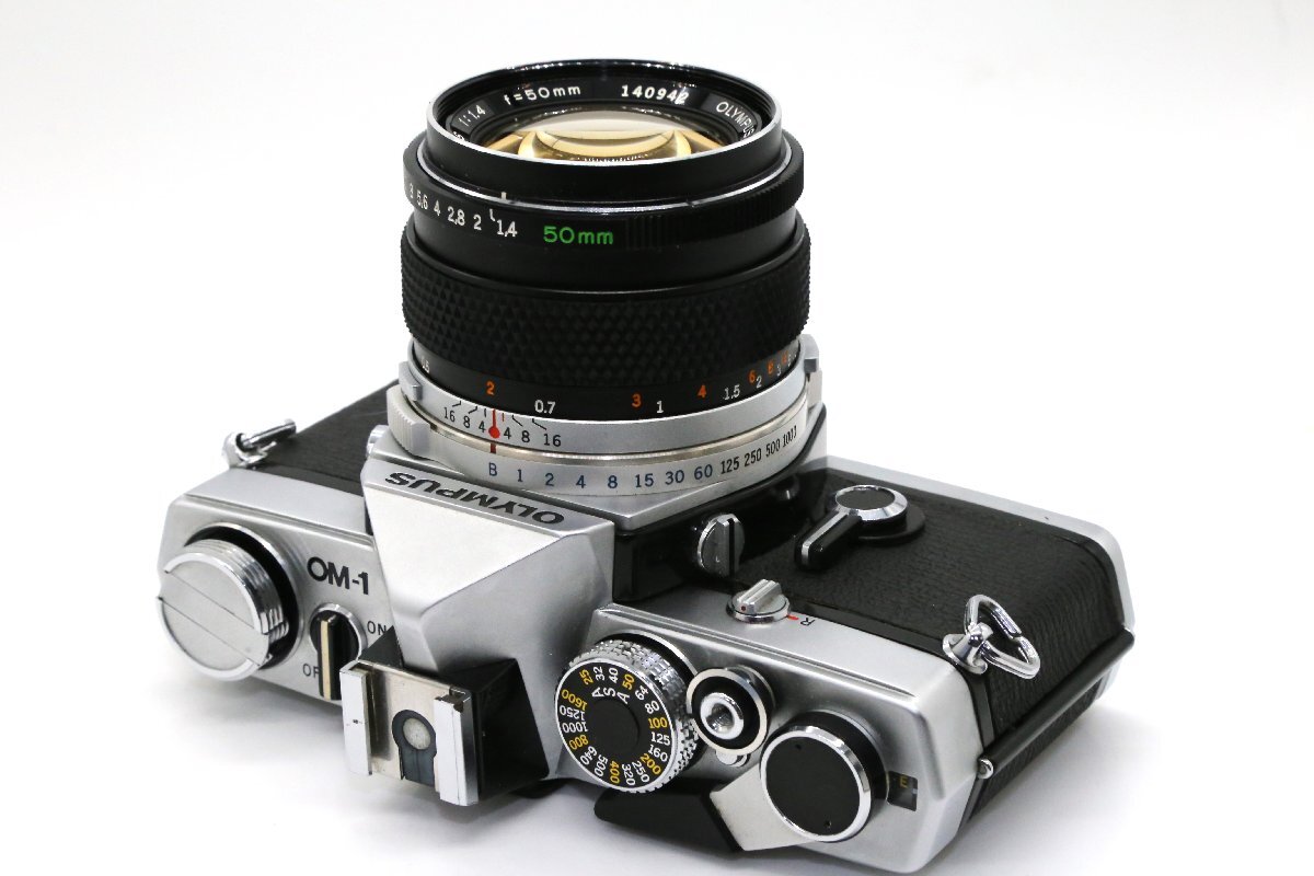 良品 OLYMPUS OM-1 シルバー 一眼レフフィルムカメラ OM-SYSTEM G.ZUIKO AUTO-S 50mm f1.4 標準 単焦点 プライム マニュアルレンズの画像4