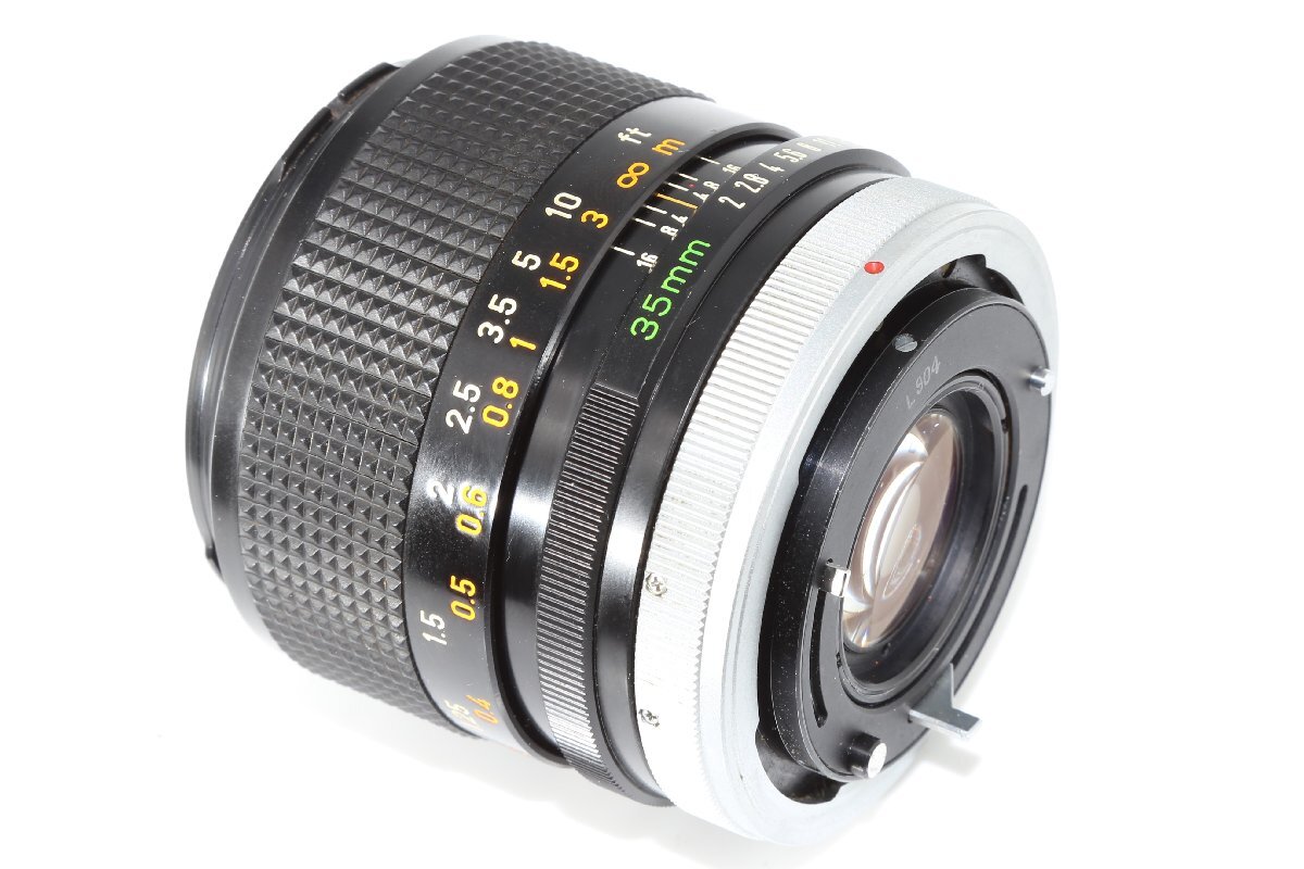 良品 レア Canon FD 35mm f2 S.S.C. SSC (I) I型 前群凹レンズ系 絞り16 ”〇” 広角 単焦点 マニュアル オールドレンズの画像6