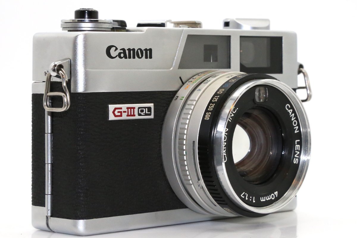 良品 Canon Canonet QL17 G-Ⅲ G3 40mm f1.7 レンジファインダー コンパクトフィルムカメラ B70070_画像3
