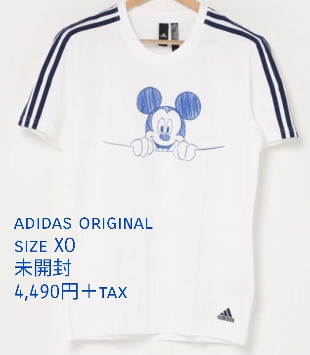 adidas original ミッキーマウス Tシャツ XO グラフィックTシャツ 青×白 未開封 公式オンラインショップ購入品の画像1