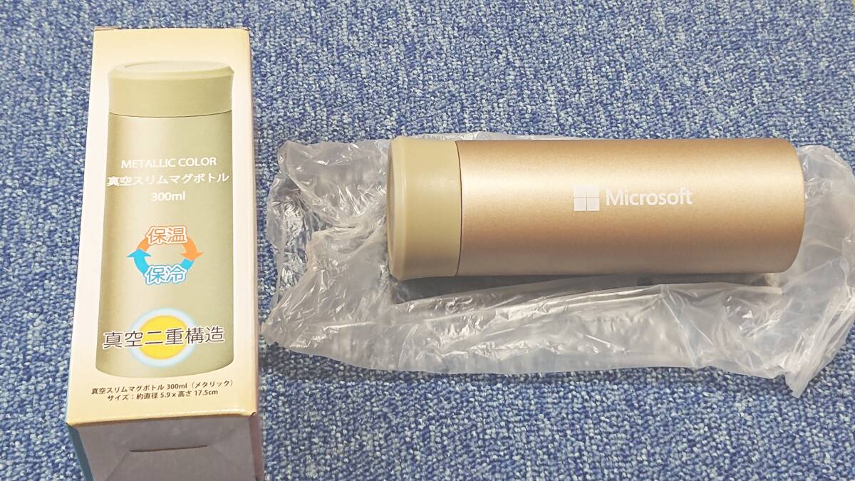 新品・未使用 Microsoft 大塚商会 ノベリティ 真空スリムマグボトル 300ml_画像1