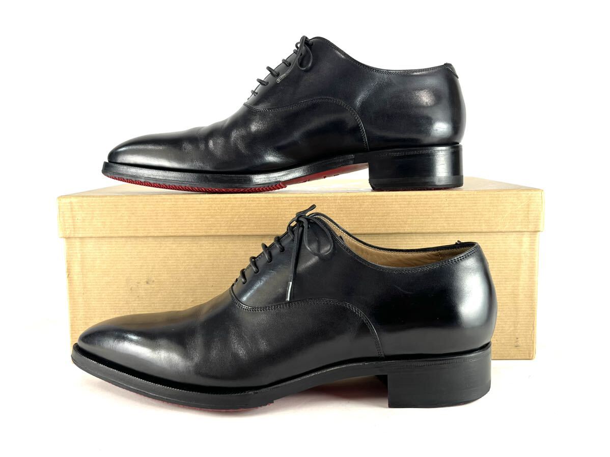 * Louboutin Christian Louboutin dress shoes business shoes size 40 25cm black black leather shoes leather plain tu box attaching men's 
