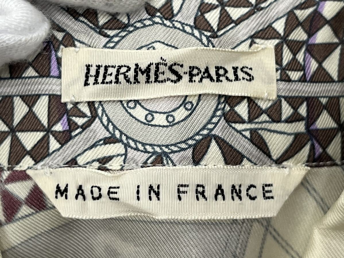 * beautiful goods HERMES Margiela period Hermes Vintage tops no sleeve blouse shirt the best silk scarf shell size 36