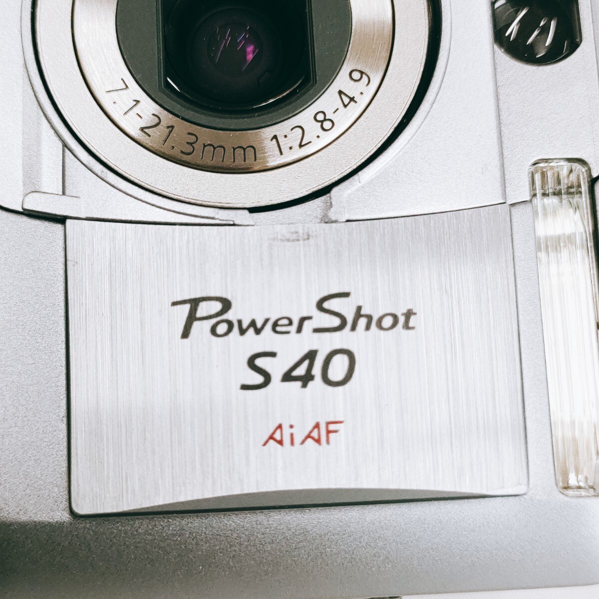 【やや美品】Canon キャノン Powershot パワーショット S40 ZOOM PC1016 デジタルカメラ デジカメ シルバー ヴィンテージ 撮影カメラ_画像7
