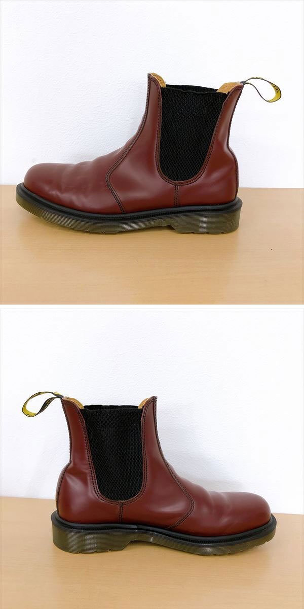 387*Dr.Martens AirWair ドクターマーチン AW004 2976 チェルシーブーツ サイドゴア UK6 約25cm相当 ボルドー