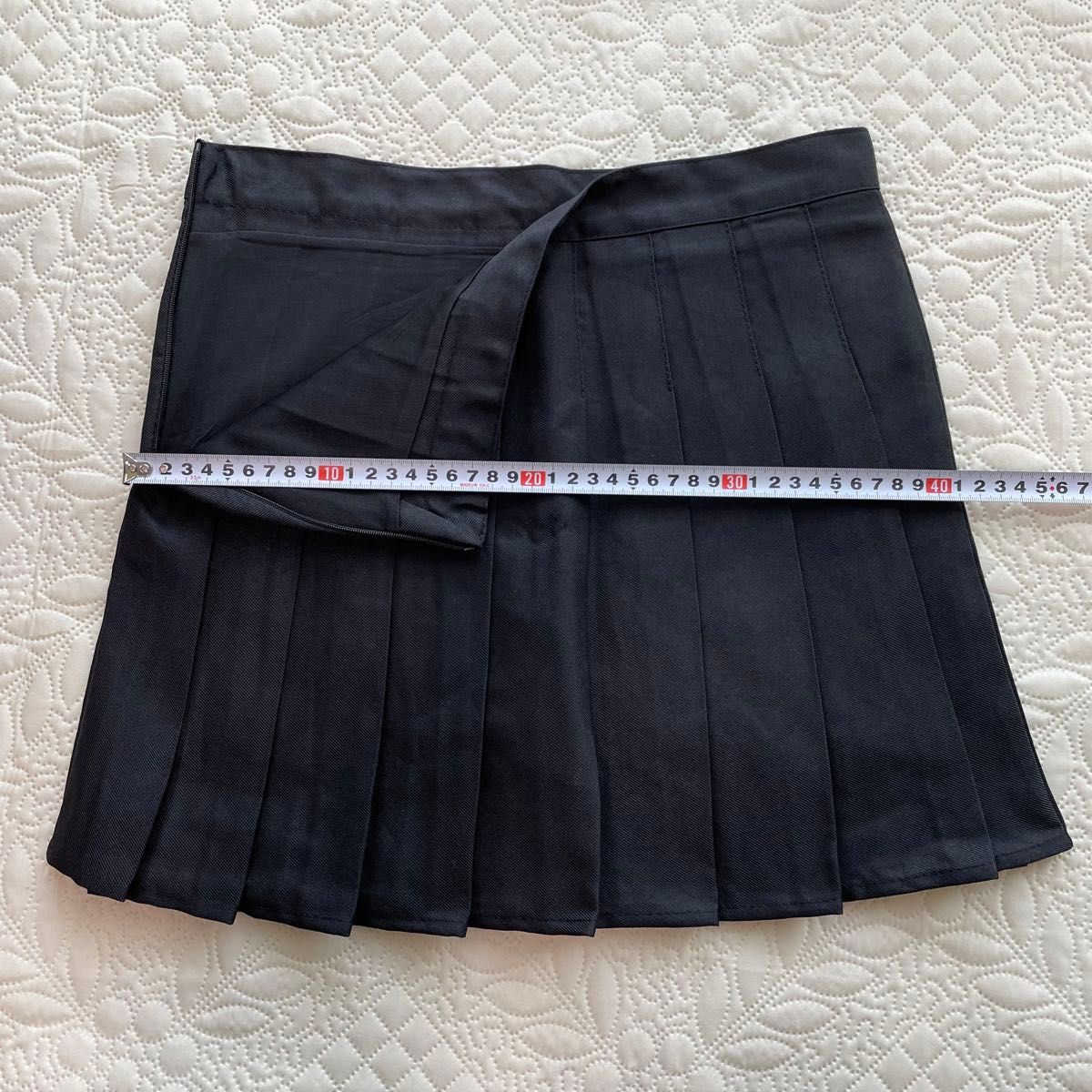 ブラック M プリーツスカート ミニスカート スポーツ 韓国 インナーパンツ付き ミニ 黒