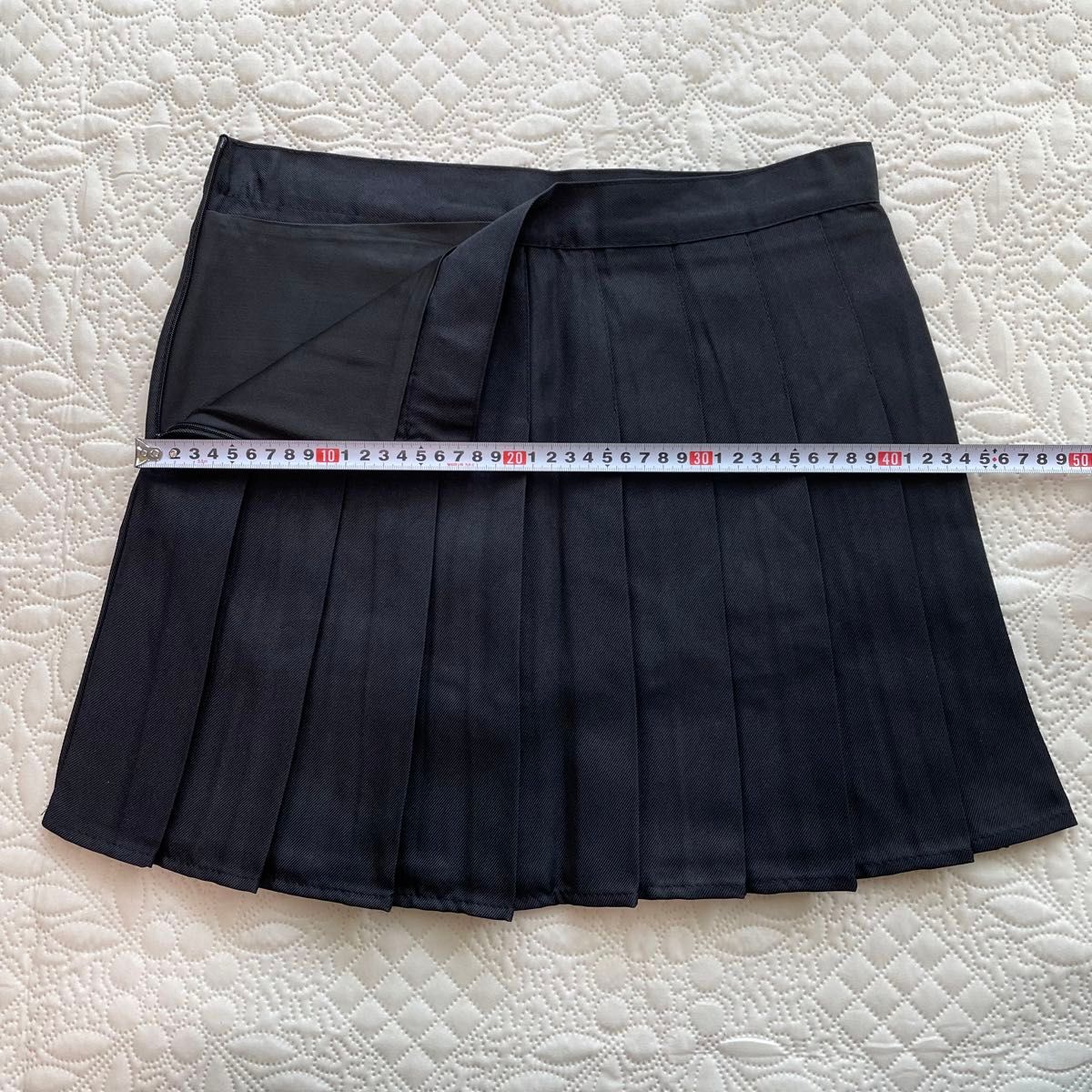 ブラック L プリーツスカート ミニスカート スポーツ 韓国 インナーパンツ付き ミニ 黒