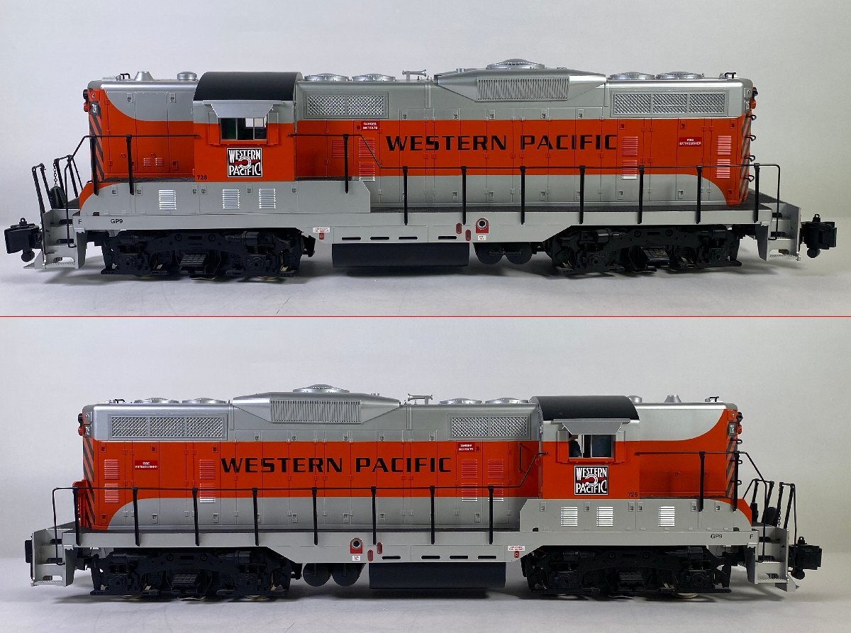 9-115■Gゲージ USA Trains WESTERN PACIFIC GP-9 ディーゼル機関車 箱無し 外国車両 同梱不可 鉄道模型(aca)_画像3