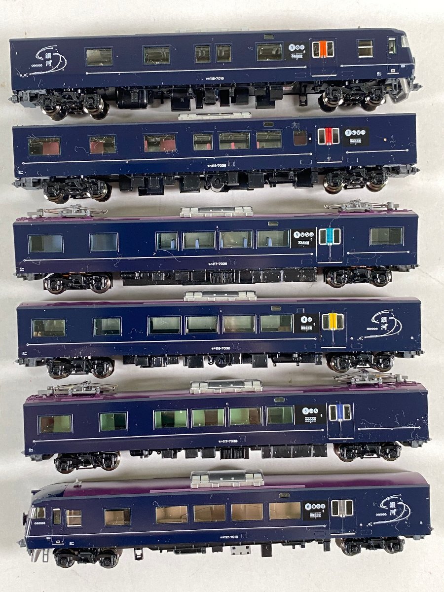 9-92＊Nゲージ TOMIX 98714 JR 117-7000系 電車 WEST EXPRESS銀河 ６両セット トミックス 鉄道模型(asa)_画像4