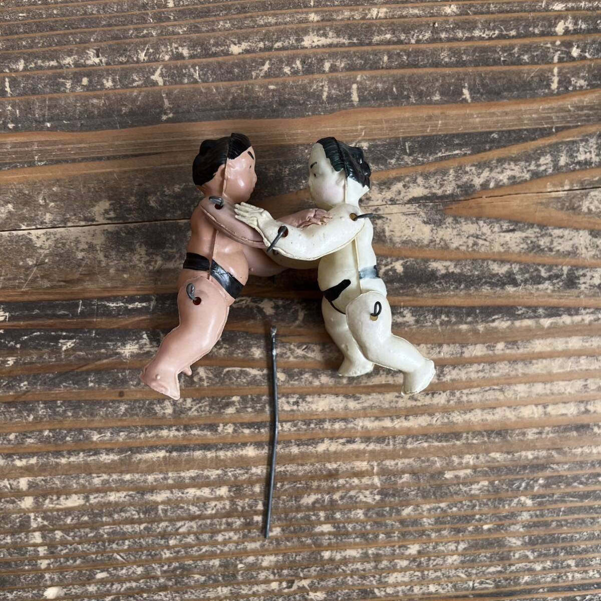 セルロイド　相撲　人形　少女　ガラガラ　おもちゃ　玩具　昭和　
