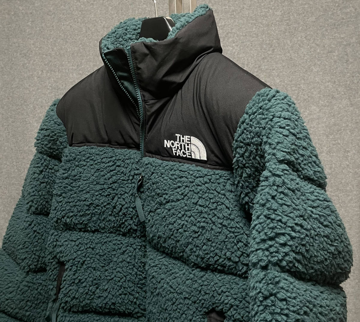 新品 USAモデル THE NORTHFACE　HP NUPTSE JKT ノースフェイス ハイパイルヌプシダウンジャケット　US-S　グリーン 600FILL_画像3