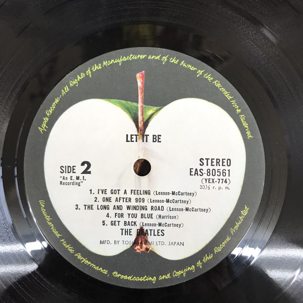 The Beatles(ビートルズ)「Let It Be(レット・イット・ビー)」LP（12インチ）/Apple Records(EAS-80561)/洋楽ロックの画像6