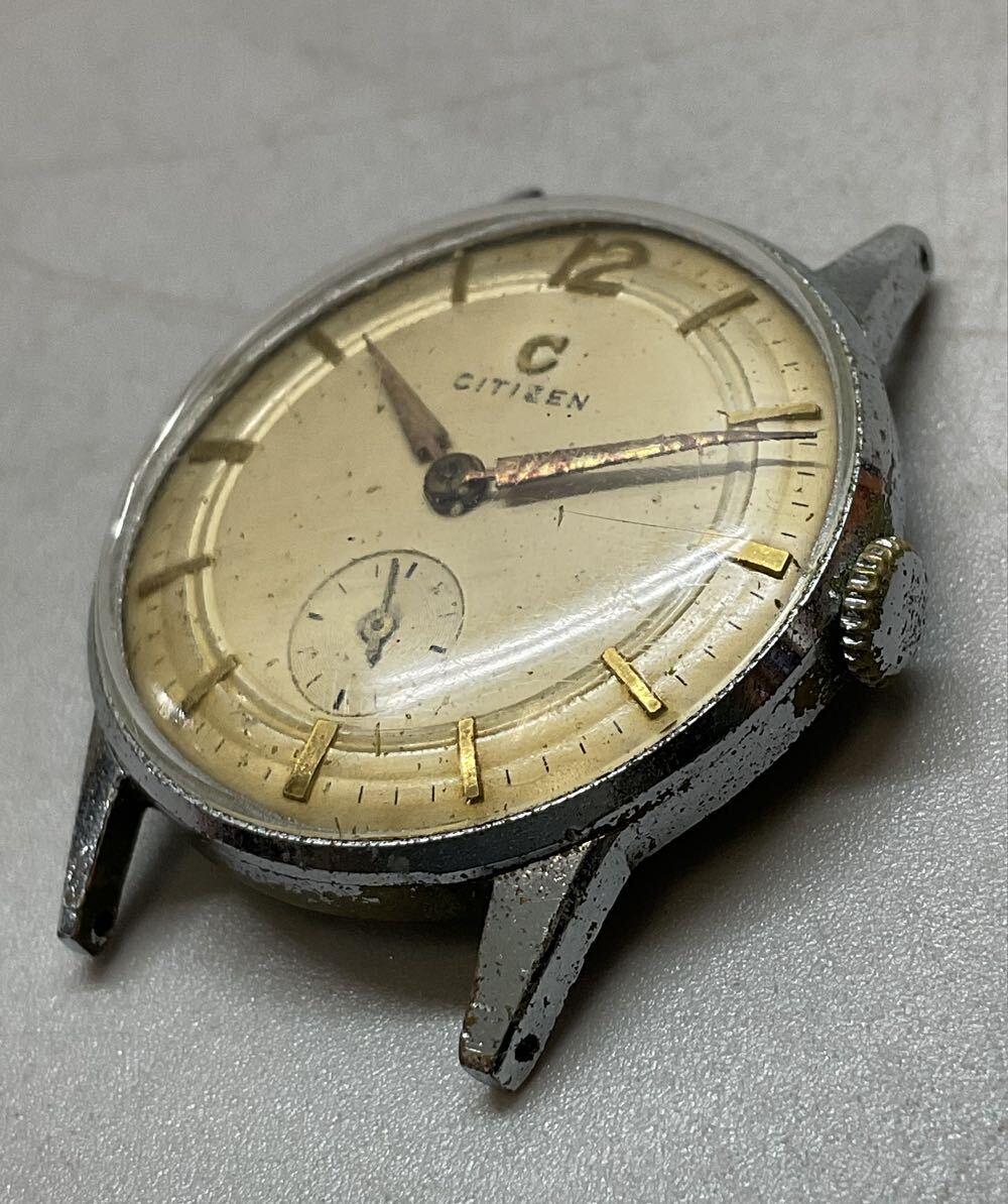 27 シチズン CITIZEN 手巻き アンティーク時計 スモールセコンド 1950年代の画像2