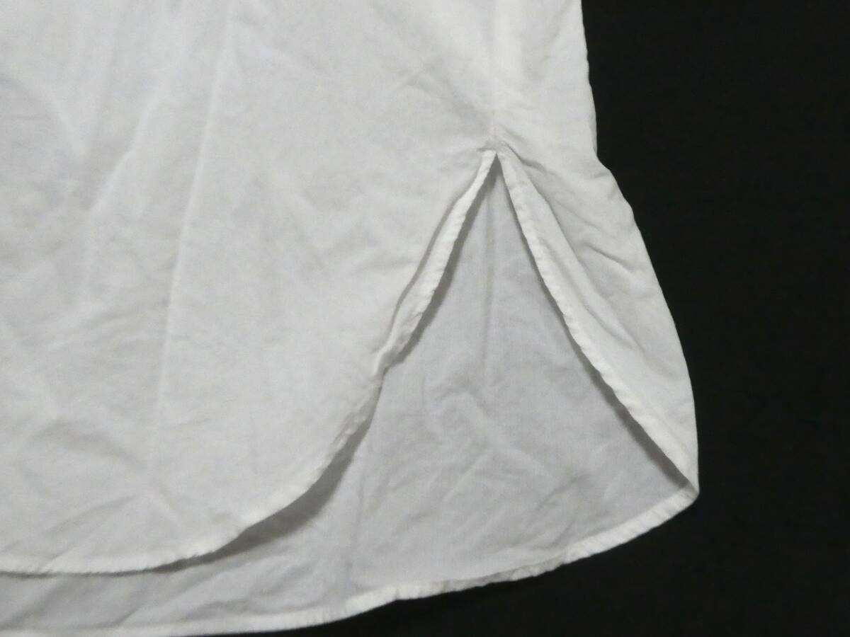 正規品 イタリア製 最高峰黒タグ GIORGIO ARMANI ジョルジオアルマーニ コットン 長袖デザインシャツ 42/16ハーフ 白 ホワイトの画像5