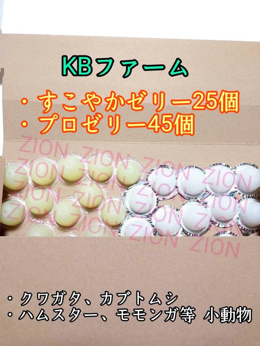 KBファーム すこやかゼリー16g 25個 プロゼリー16g 45個 クワガタ カブトムシ 小動物 ハムスター モモンガ ハリネズミ 昆虫ゼリー