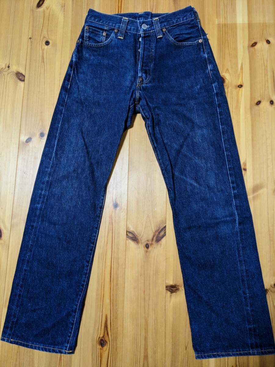 激レア!希少90'sヴィンテージ!USA製リーバイスLEVI'Sコーンミルズ製201XXデニムジーンズ501XX復刻革パッチ尾錠ビッグE赤耳アメリカ製米国製の画像4