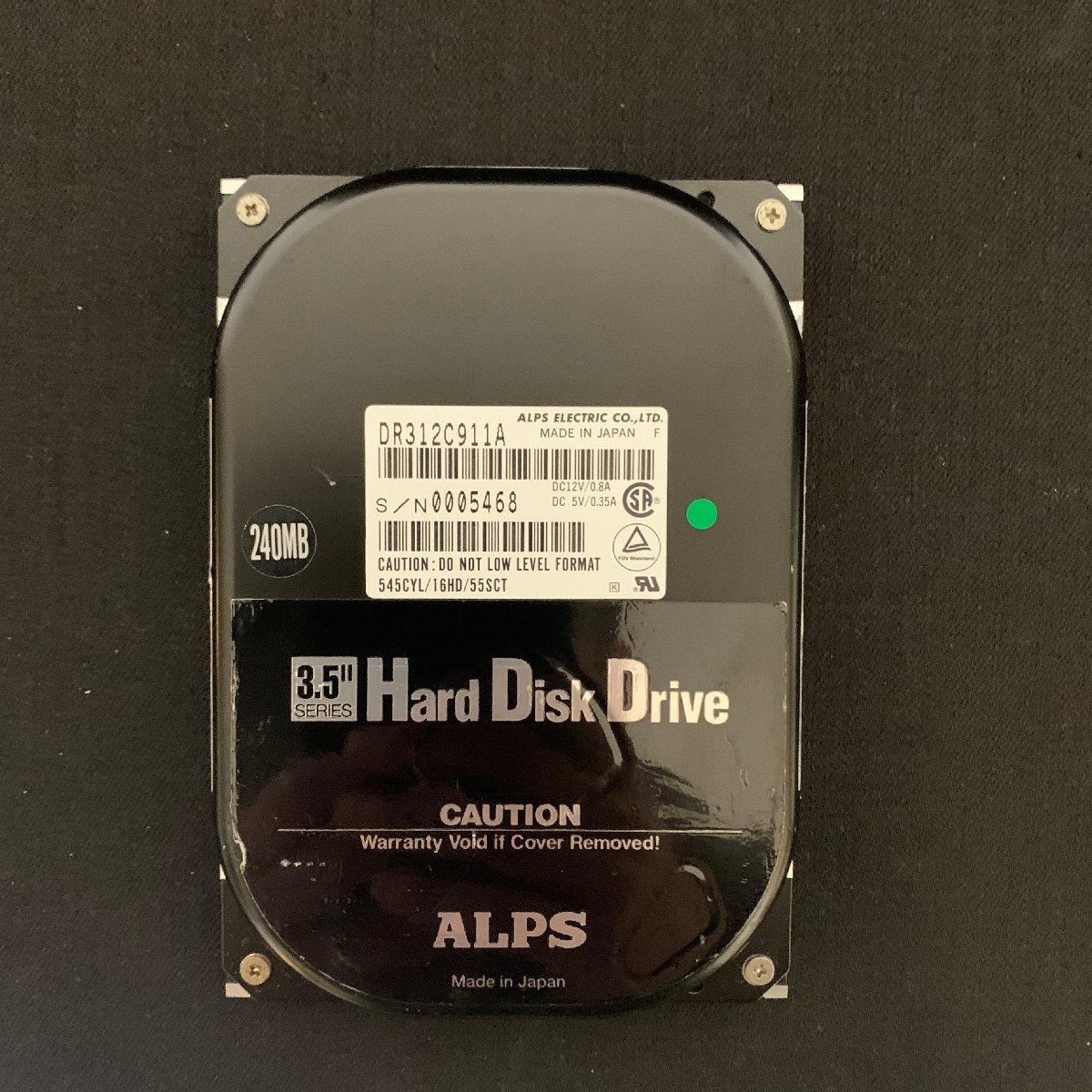 K985 ALPS DR312C911A IDE接続 240MB ハードディスクドライブ 動作確認済の画像1
