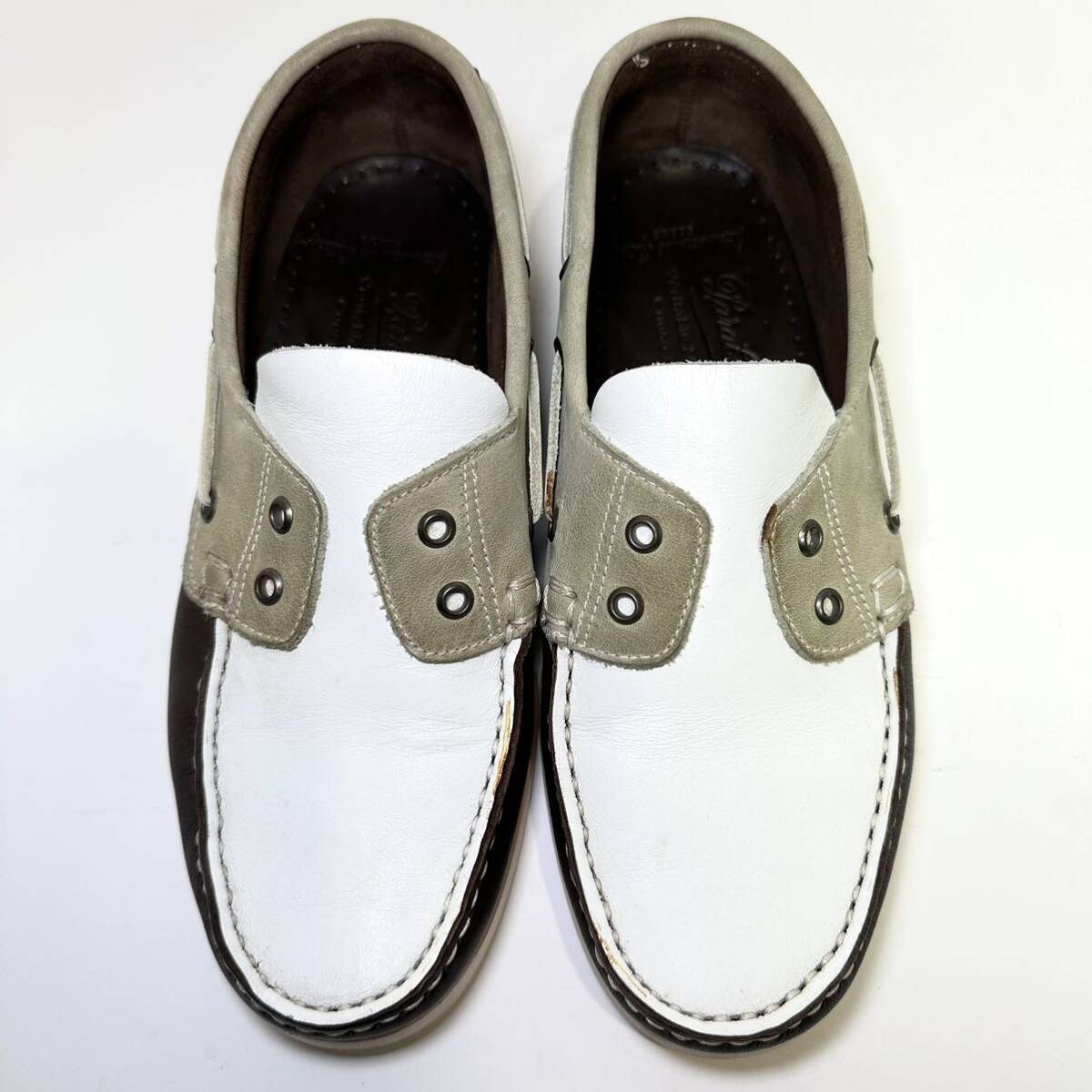  prompt decision /Paraboot BEAMS Paraboot Beams special order deck shoes MARINE moccasin white Brown UK 6.5 25.0 Loafer / slip-on shoes 