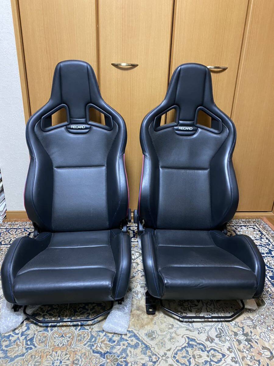 RECARO スポーツシート Sportster 本革 左右セット シートレール付きの画像1