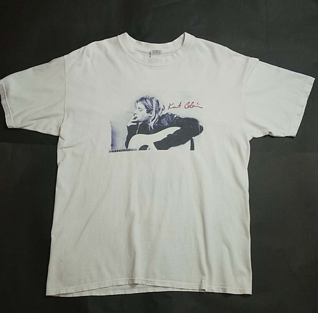 ■ ビンテージ 2003年 vintage  the end of music kurt cobain カートコバーン teeシャツ ■ used ■ anvil ボディLサイズ ■の画像1