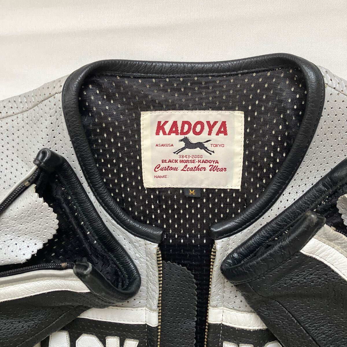 カドヤ KADOYA パンチング レザー ジャケット の画像7